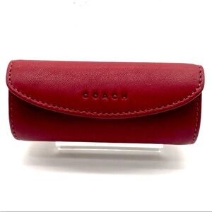Coach Vintage Red Leather Lipstick Case